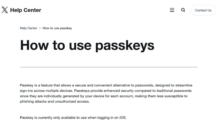 巴彦淖尔苹果维修店铺分享iOS用户如何通过通行密钥(Passkey)登录 